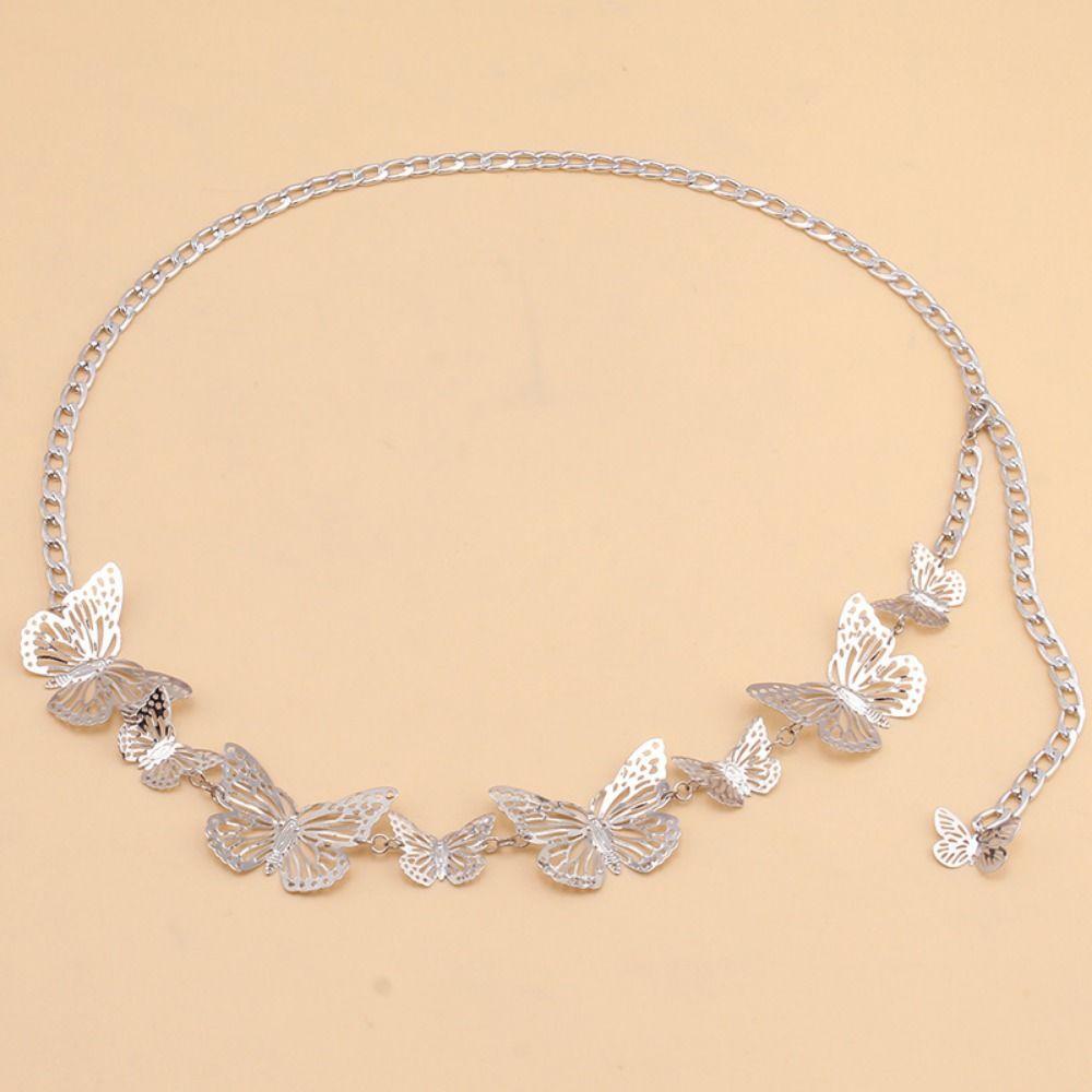 Metal Dress Belt Chains Vintage Tassel Body Chain Chic Butterfly Waist Chains  Gift