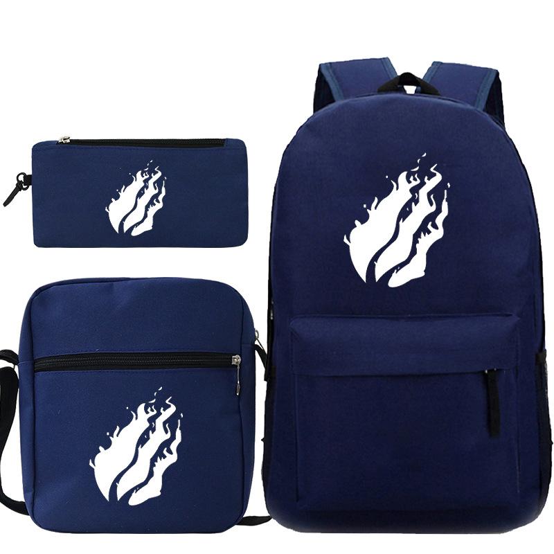 Backpack Casual Student Schoolbag Small Shoulder Bag Pencil Bag Three-piece Set