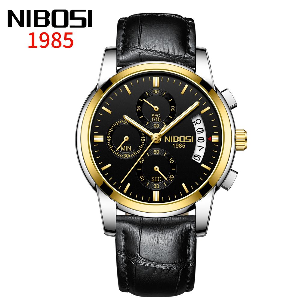 NIBOSI Uhren Business Herrenuhr Multifunktions-Sechs-Pin-Quarzuhr