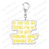 Popular Anime Banana Keychains for Accessories Jewelry BL Ash Lynx Eiji Okumura Yellow Keyrings Fans Friends Gifts