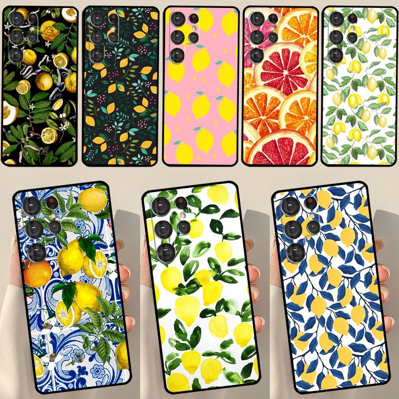 

Чехол Summer Fruit Lemon для Samsung Galaxy S23 S21 S22 Ultra Plus S20 FE Note 20 Note 10 S8 S9 S10 Plus Galaxy S23