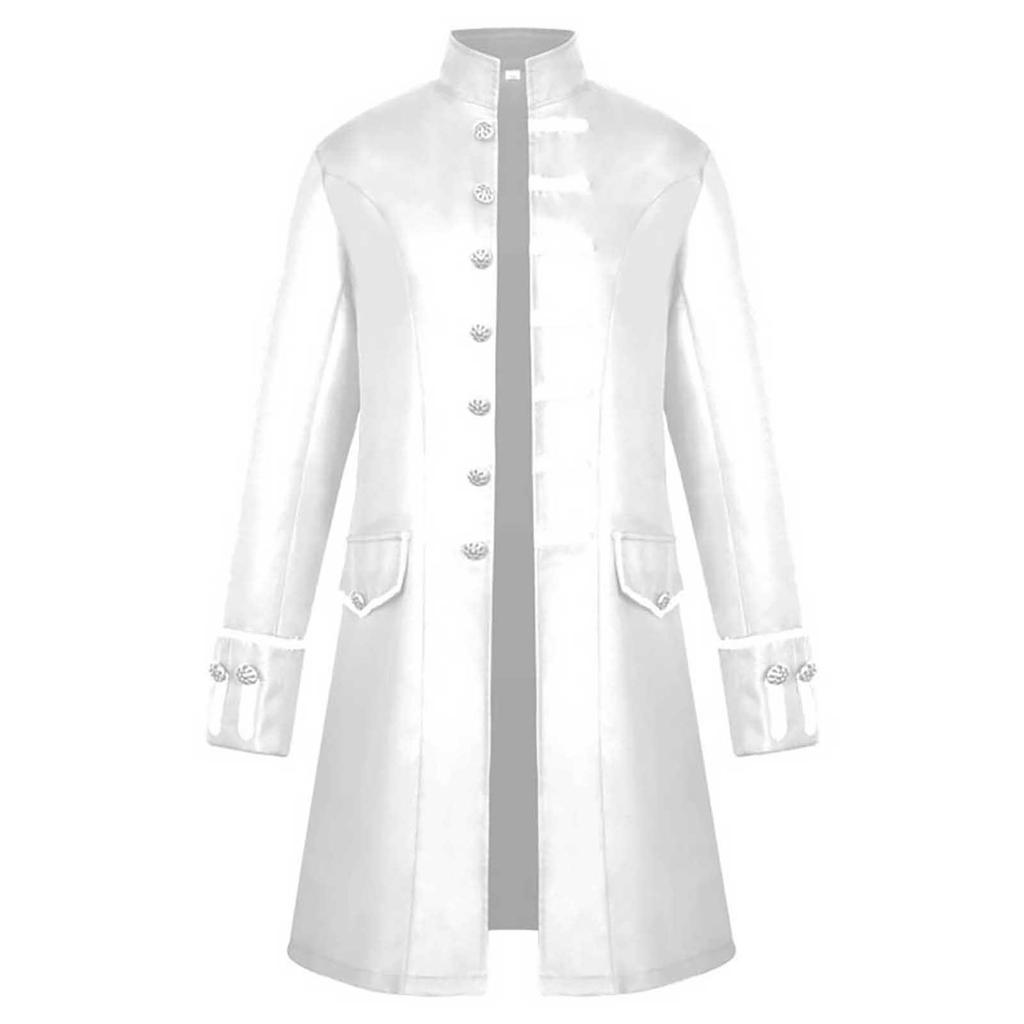 Men's Coat Medieval Clothing Solid Color Fashion Steampunk Vintage Men's Uniform