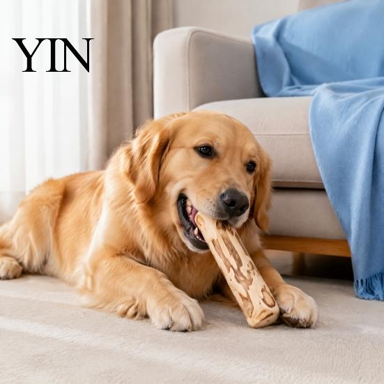 Pet Friendly Wooden Chews Coffee Wood Dog Chew Stick, Puppy Teething Toy, Durable Toys for Small to Large Dogs Natural Dental Health Toy Aggressive