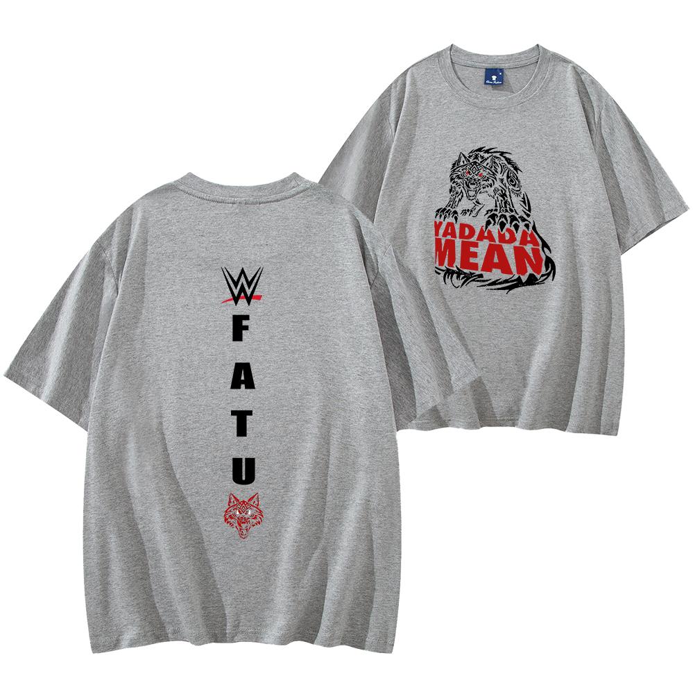 Jacob Fatu Plemienny Wilk Yadada Mean Koszulka Jacob Fatu Koszulka Męska Damska Krótki Rękaw Streetwear Hip Hop Topy Ubrania Y2K