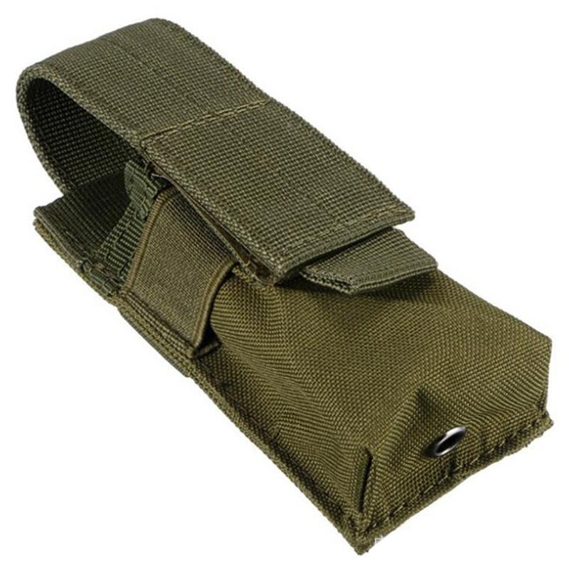 Tactical M5 Flashlight Holster Molle Single Pistol Magazine Pouch Torch Holder Utility EDC Tool Outdoor Activity Hunting Tools Light Carryall