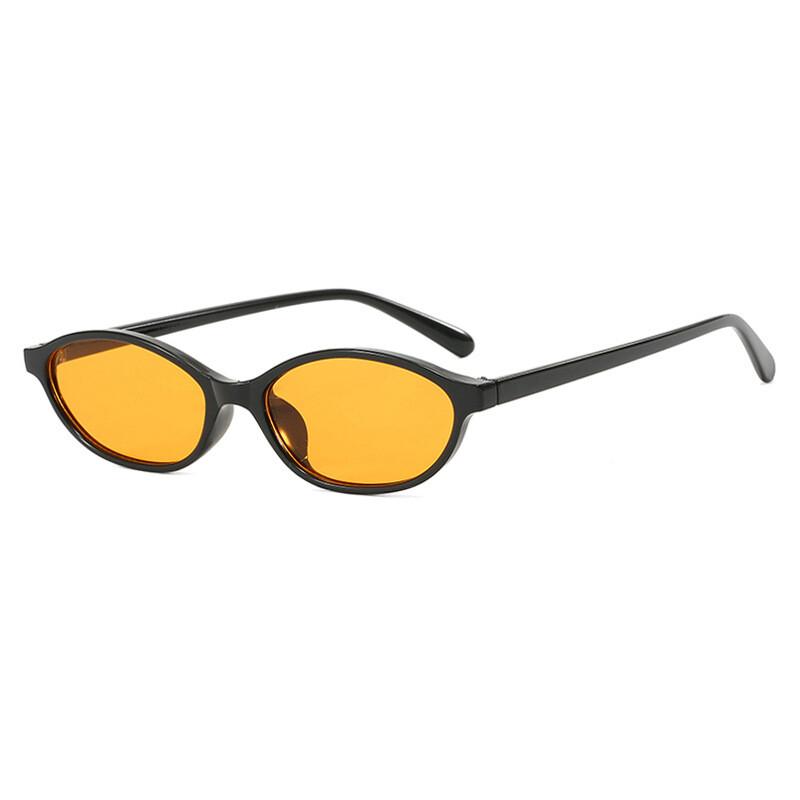 

Sexy Small Oval Sun Glasses Designer Gentlemen Vintage Sun Glasses Woman Fashion Luxury Shades UV400 Thin Black Eyewear