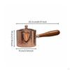Gehamerd Koperen Theepot Handgemaakt Pure Thee Maker Ongecoat Interieur Houten