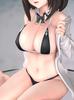 Manga artist and illustrator Shinchogen's "Black Swimsuit Maid" painted finished figure