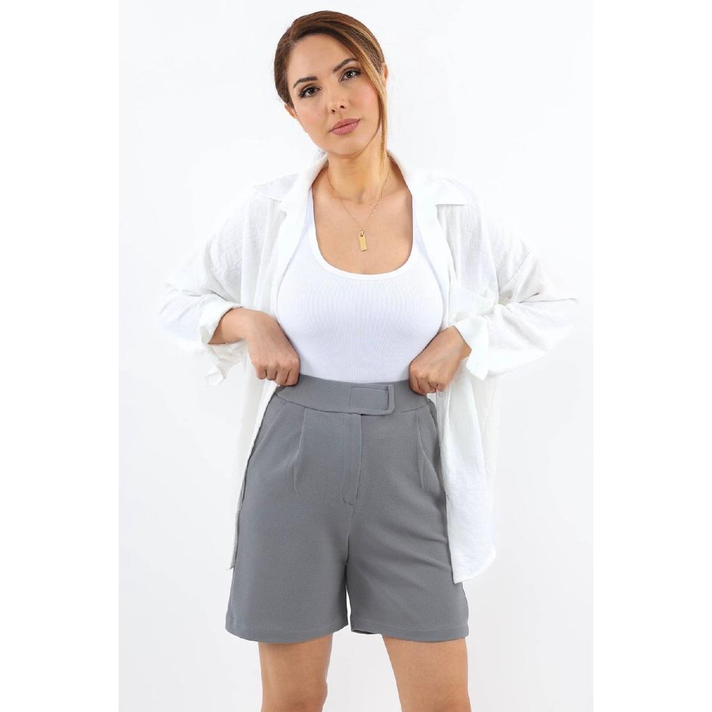 Line Damen-Lycra-Shorts mit Klettverschluss in Schwarz