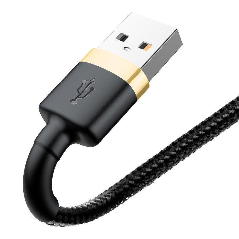 Kabel Usb Lightning Baseus Cafule 2A 3M (Złoto-Czarny)
