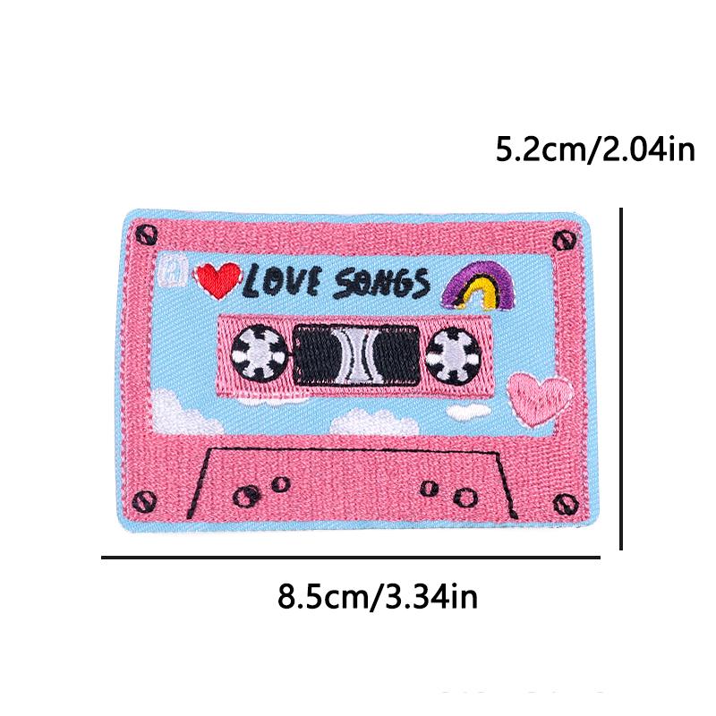 Japanese Cartoon Style Embroidery Patch Iron On Patches For Clothing Stickers Cherry Blossoms Fusible/Sewing Decorate Applique