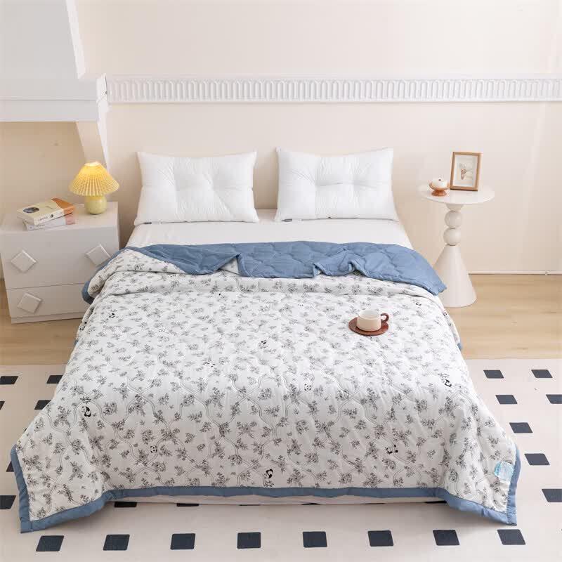 POCHME Washed Cotton Cooling Quilt