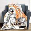 Custom 1pc Cartoon Characters Adventure Blanket, Soft And Comfortable Blanket, Casual Warm, Camping Travel Blanket, Birthday Gift Q913180