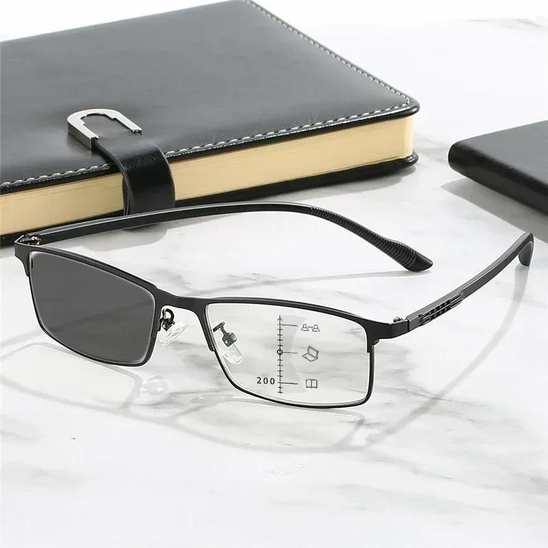 Unisex Progressive Near Far Sight Eyeglasses Ultralight Photochromic Multifocal Reading Glasses Diopter To +4 0 Fashion
