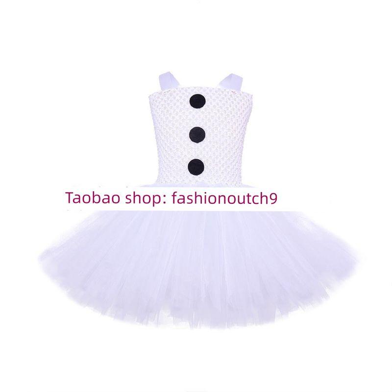 

Детский рождественский костюм снеговика, играющего в снежки White Single Skirt 90