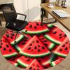 1pc Watermelon Slices Carpet for Office Non-Slip, Round Carpet, Soft & Comfortable, Carpet for Office, Lightweight Round Floor Mat