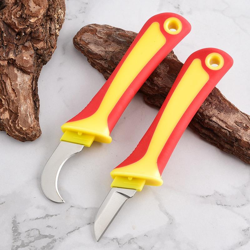 Multi-functional Plastic-handled Electrician's Knife, Cable Stripping Knife, Cable Cutting Tool for Wire Cutting.
