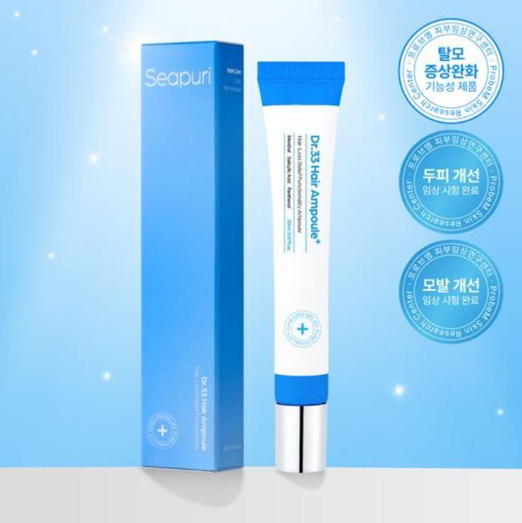 Seapuri Dr.33 Hair Loss Care Ampoule 20ml – Anti Hair Loss Scalp Treatment from Korea