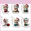 Cat Hat Christmas Car Hanging Decor Acrylic Pendant Tree Ornament Travel Holiday