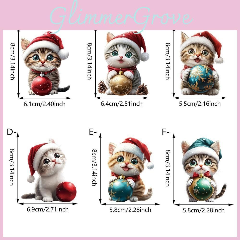 Cat Hat Christmas Car Hanging Decor Acrylic Pendant Tree Ornament Travel Holiday
