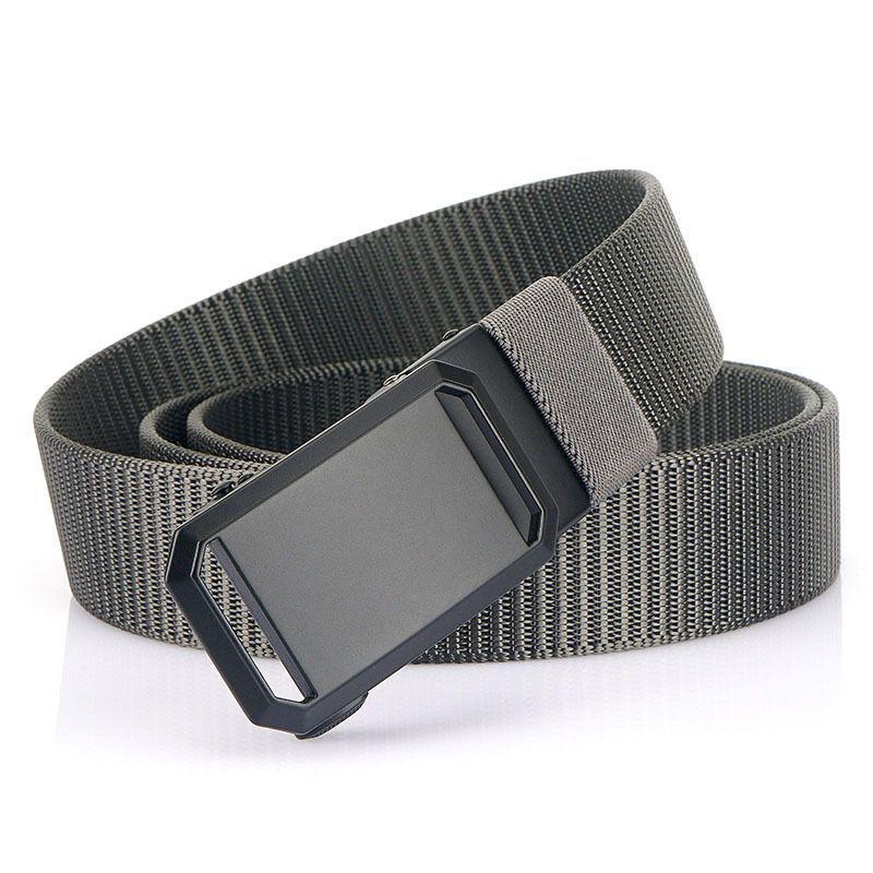 Men's Tactical Canvas Nylon Belt with Automatic Buckle - Student Style, Casual Wear