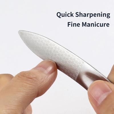 Lime per Unghie in Acciaio Inossidabile Carta Vetrata Doppia Faccia per Unghie Smalto Gel UV Salone Manicure Pedicure Strumenti di Cura