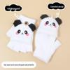Kids' Cute Panda Flip-Top Fingerless Wool Gloves for Winter
