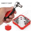 13pcs 1/4'' Socket Wrench Combo Set 4-13mm Manual Ratchet Wrench Tool