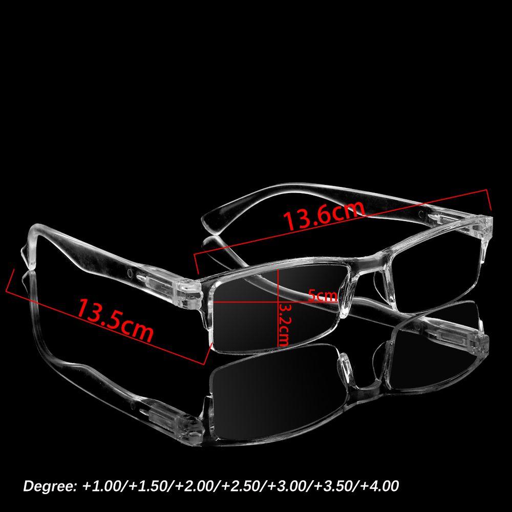 Transparent Silver Ultralight Reading Glasses Flat Mirror Eyewear Presbyopic Glasses Plastic Frame