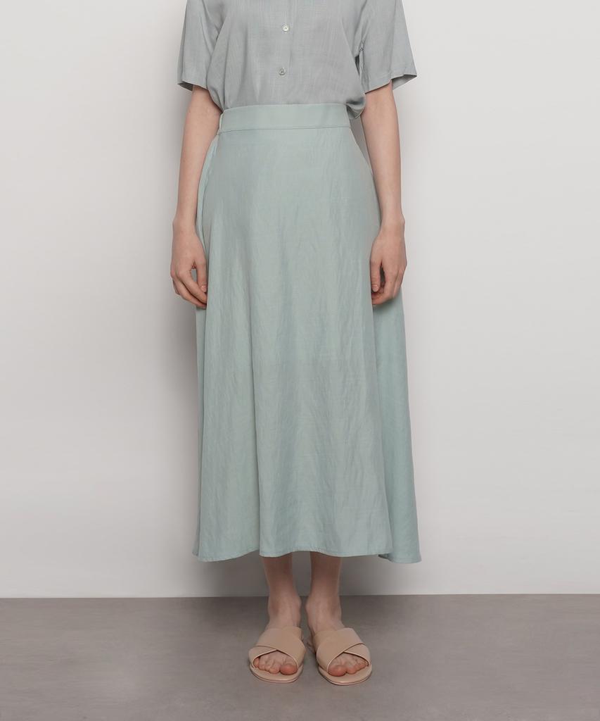 THE-ABON W27 Tu Iong Flared Skirt Sky