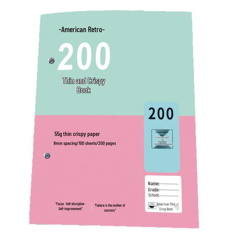 A5 Thin & Crispy Notebook: High-Value Journal for Daily Practice, Ideal for Junior/Senior High & Postgraduate Exam Prep