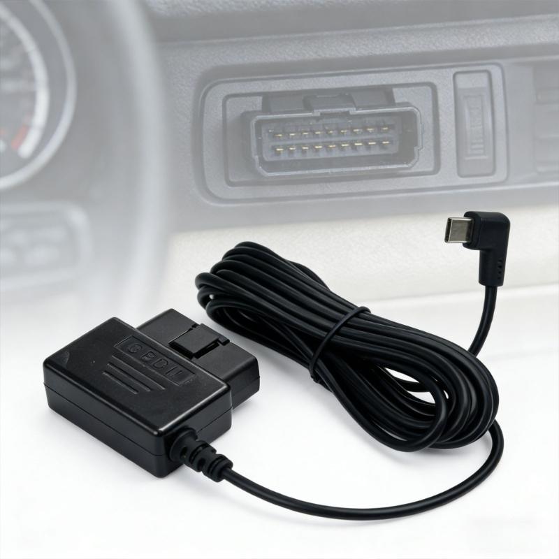 Heavy Duty Plastic OBD ACCs Charging Cord With Intelligent Chip For Multiple Vehicle Compatibility