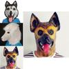 Poodle Wolf Dog Husky Mask Latex Pet Dog Costume For Christmas And Halloween