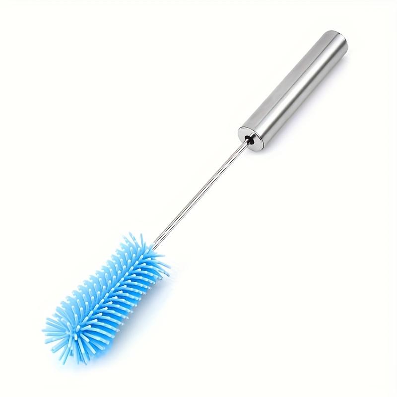 

Semi-Automatic Rotating Cleaner for Washing Cups, Bottles, and Tea Cups, A Household Press-Type Cleaning Brush. синий