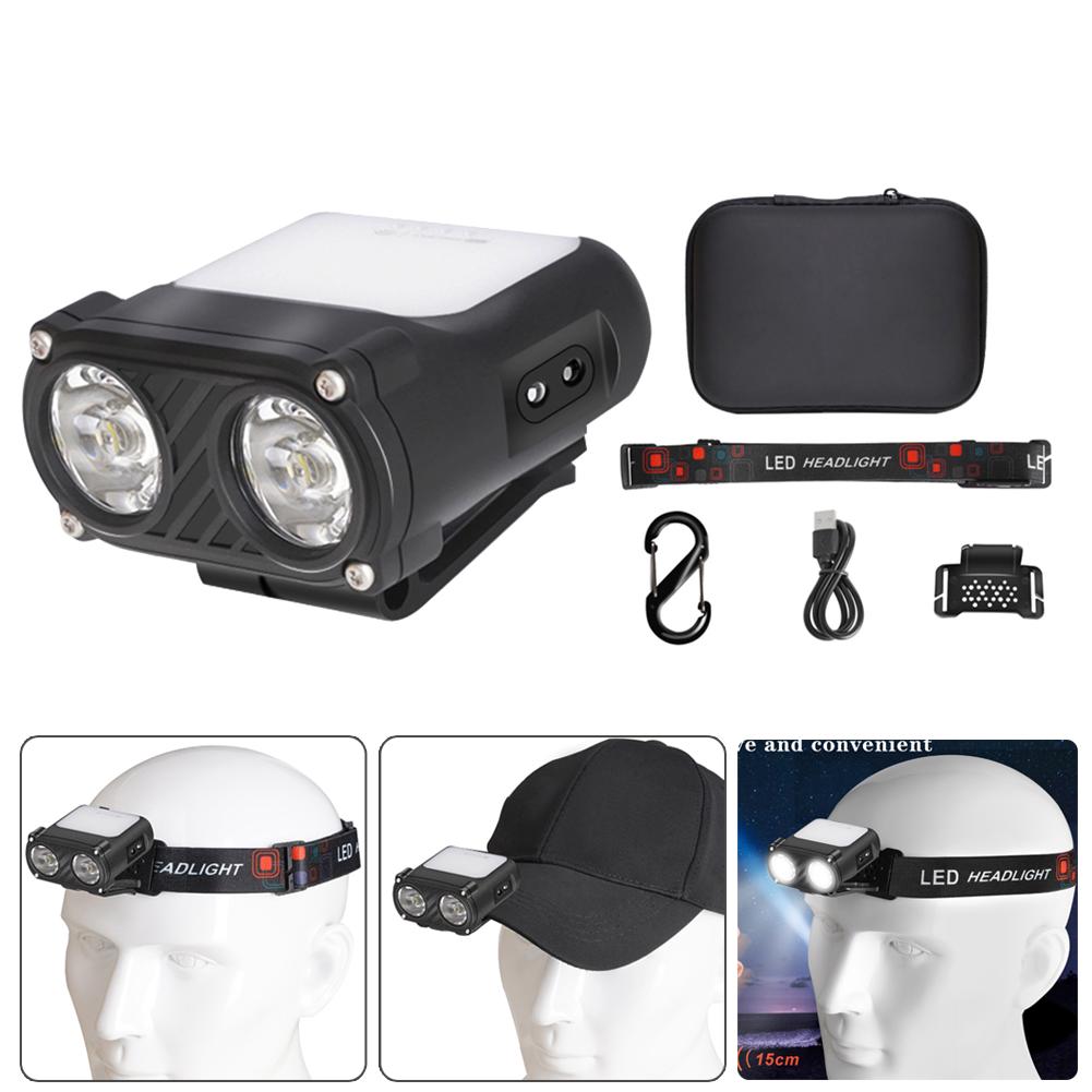 1200mAh Mini Cap Clip Headlamp 700LM TYPE-C Rechargeable Induction LED Light Waterproof LED Sensor Headlight Outdoor Lighting