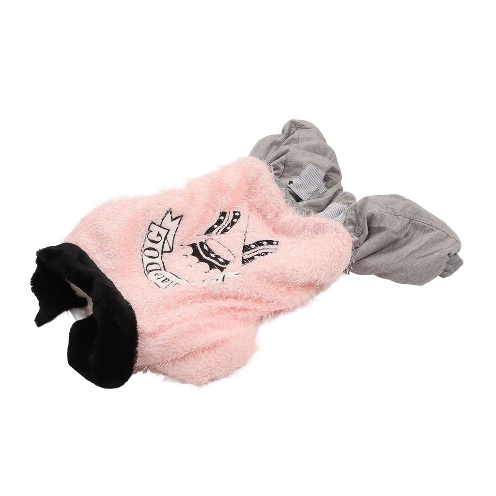 Dog Winter Clothes Plush Warm Thick 4 Legged Cute Pet Cold Weather Outfit for Medium Large Dogs