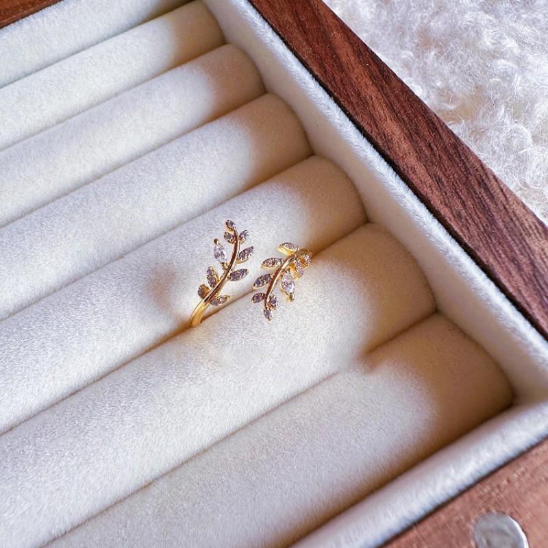 Stylish Geometric Open Ring With Dazzling Zircon Stone And Elegant Pearl For Women