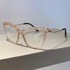 Oversized Cat Eye Eyeglasses Fashion Vintage Blue Light Blocking Eyewear  Trendy Non-prescription Glasses for Women