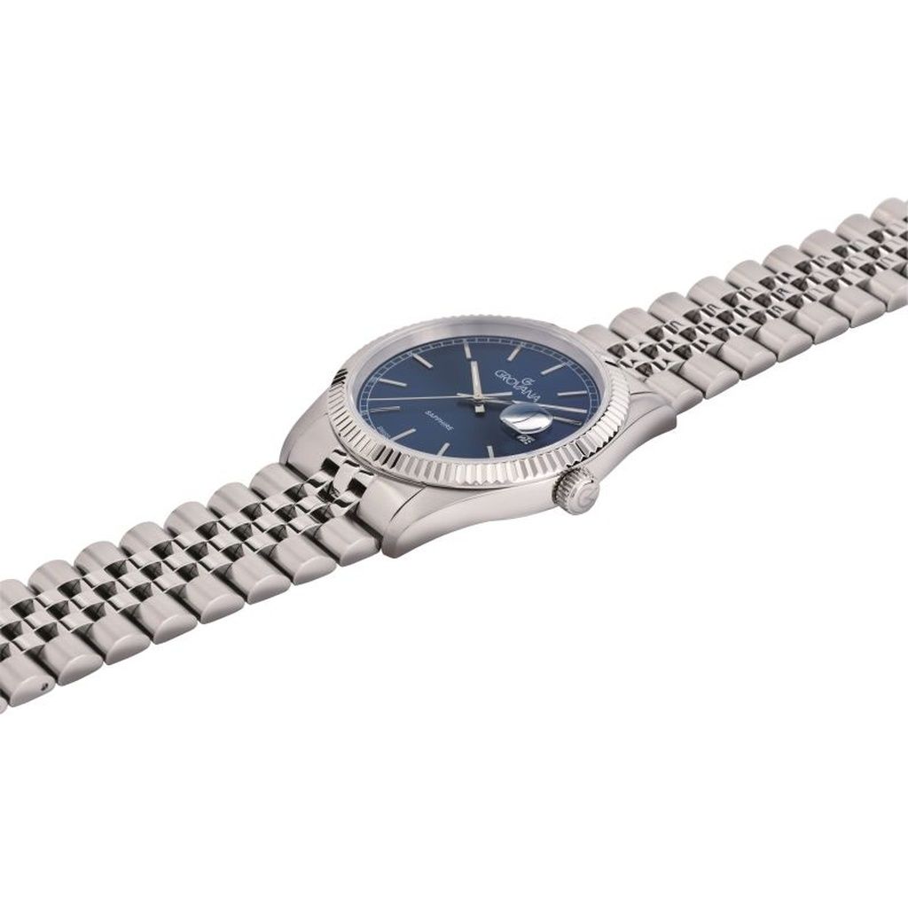 Grovana Kensington Royal Stainless Steel Blue Dial Quartz 1542.1135 Men's Watch