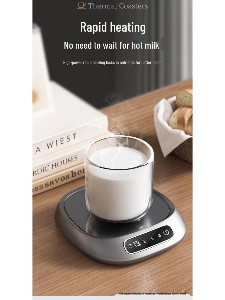 Smart USB-Activated Beverage Warmer with Timer for Desktops – Ideal for Coffee and Milk