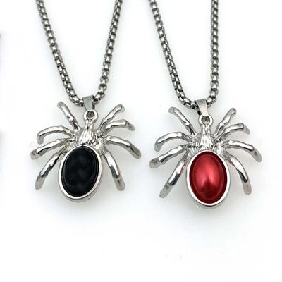 Gotische Diablo Spinnen Anhänger Halskette Wind Persönlichkeit Lange Spinnen Schlüsselbein Kette Halloween Pullover Kette