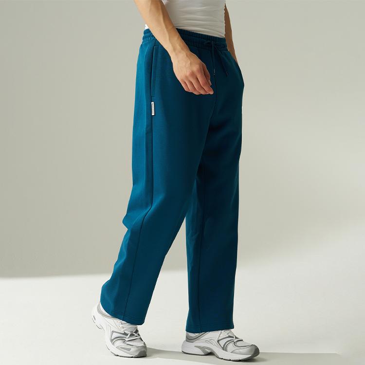 Reebok Casual Simple Comfortable Lace-Up Fleece Knit Sports Pants Unisex bottoms Dark-Blue 24FRM607UGBA