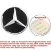 For Mercedes Benz W211 W203 W204 W210 W124 AMG W202 CLA W212 W205 3D Aluminum Car Styling Steering Wheel Badge Sticker Accessory