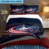 Columbus Blue Jackets Logo 3PCS Bedding set,Ideal for 1pc Duvet Cover And 2pcs Pillowcases Perfect for Fan gift,Ideal for Bedroom, Dormitory