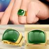 European and American simple and fashionable synthetic opal men's and women's rings