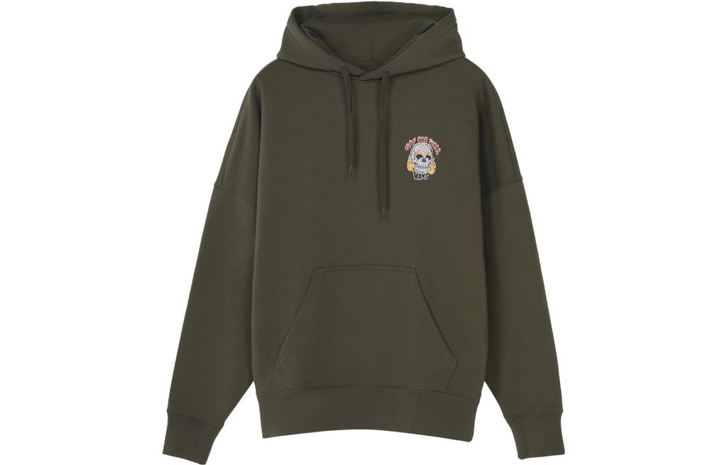 Vans Sweatshirts Unisex Army Green Hooded Moderate Regular VN0A54I9KCZ