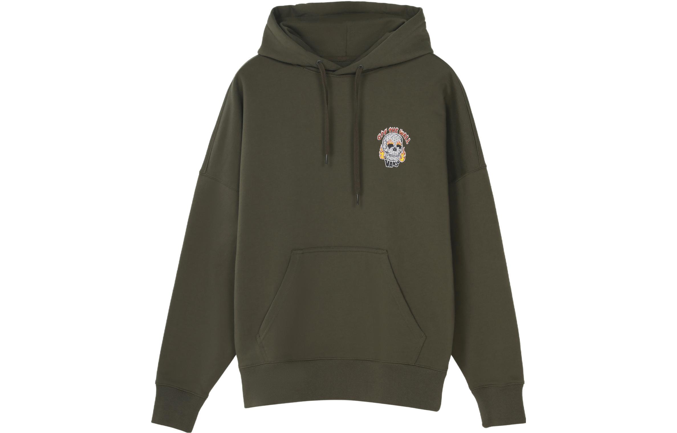 Vans Sweatshirts Unisex Army Green Hooded Moderate Regular VN0A54I9KCZ XXL