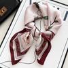 Light Green Elegant Lotus Hangzhou Silk Imitation Silk Small Square Scarf Women'S Scarf Shawl Mother Silk Scarf