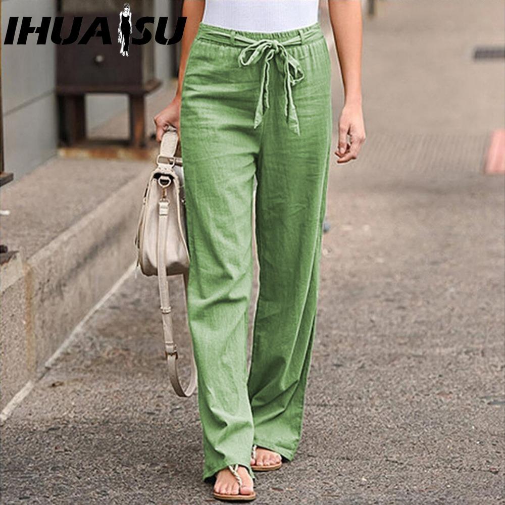 

IHUASU Women s Fashion Casual Solid Color Print Pants & Capris XXXXXL зелёный