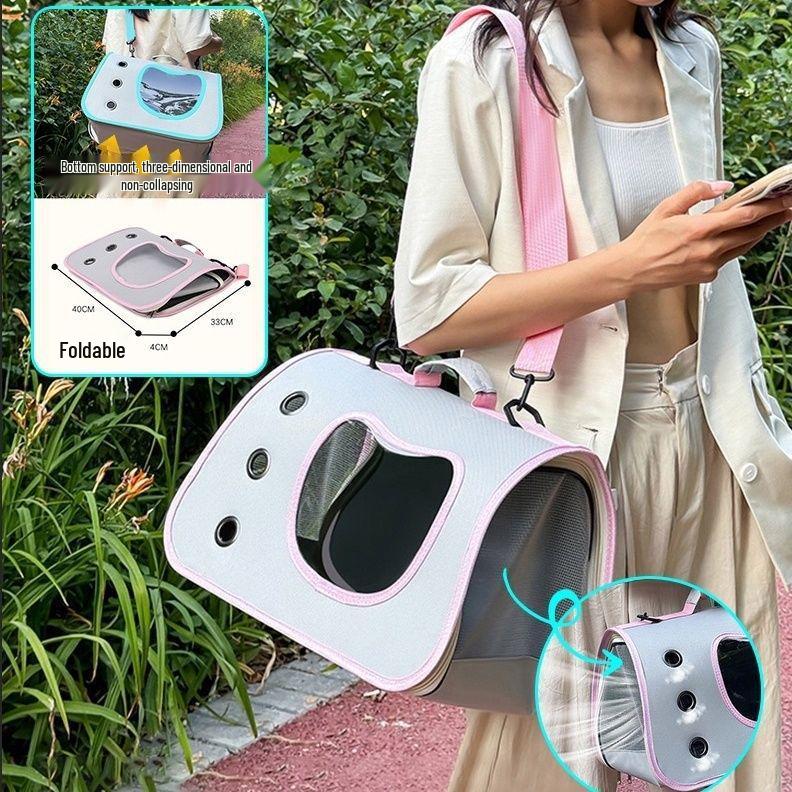 

Large Capacity Pet Backpack: Portable Cat & Dog Crossbody Shoulder Bag Cat Backpack